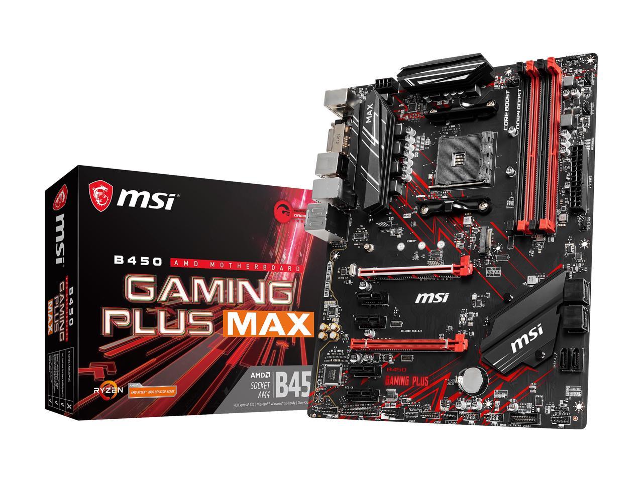 Msi B450 Gaming Plus Max Am4 Amd B450 Sata 6Gb/S Atx Amd Motherboard