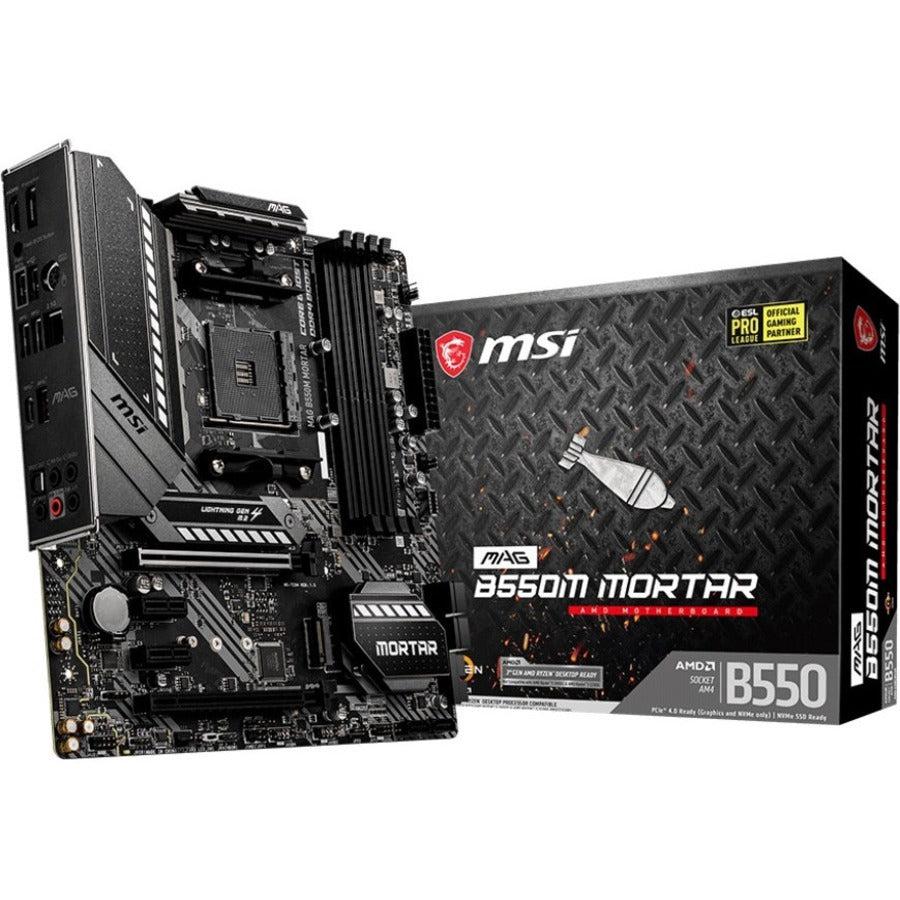 Msi Mag B550M Mortar Am4 Amd B550 Sata 6Gb/S Micro Atx Amd Motherboard