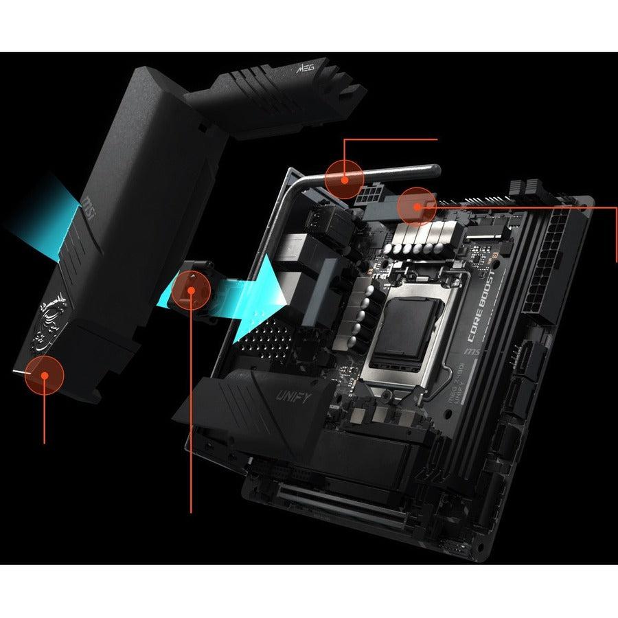 Msi Meg Z490I Unify Lga 1200 Intel Z490 Sata 6Gb/S Mini Itx Intel Motherboard