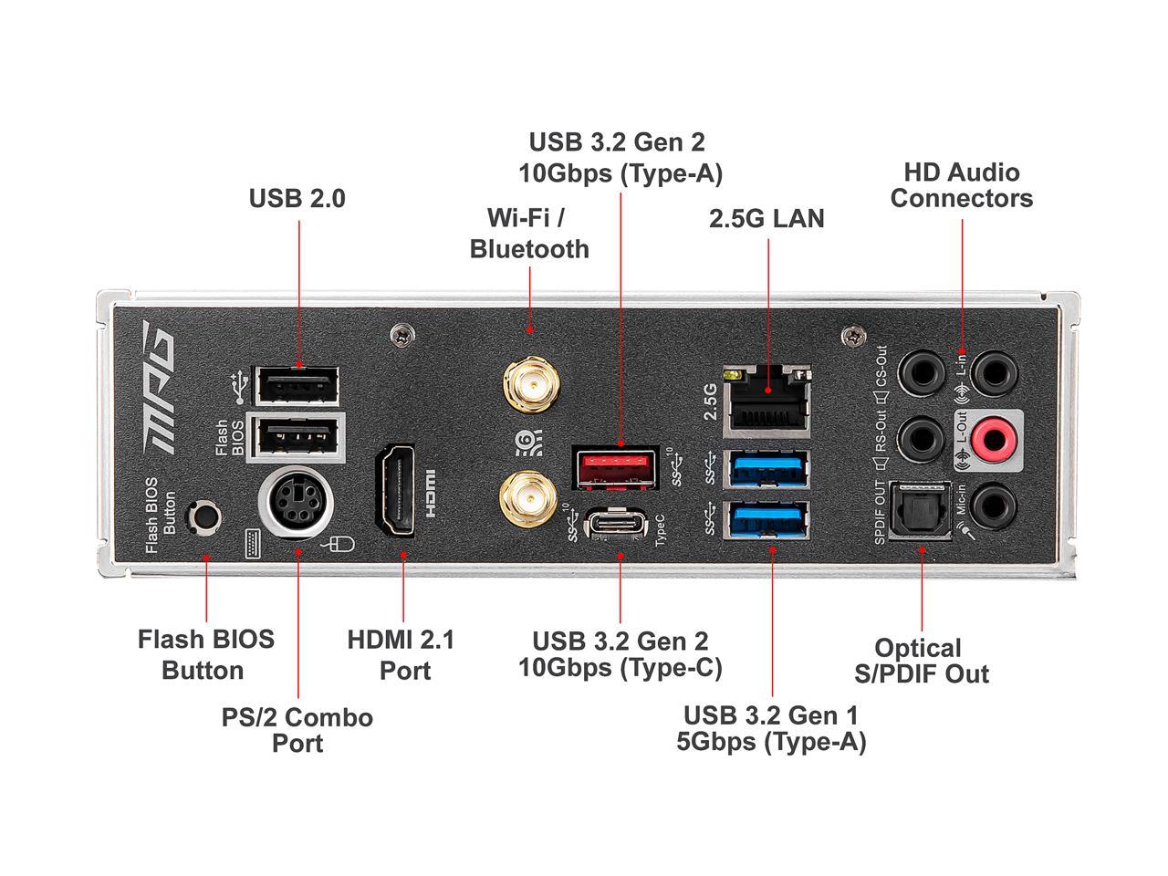 Msi Mpg B550I Gaming Edge Wifi Am4 Amd B550 Sata 6Gb/S Mini Itx Amd Motherboard
