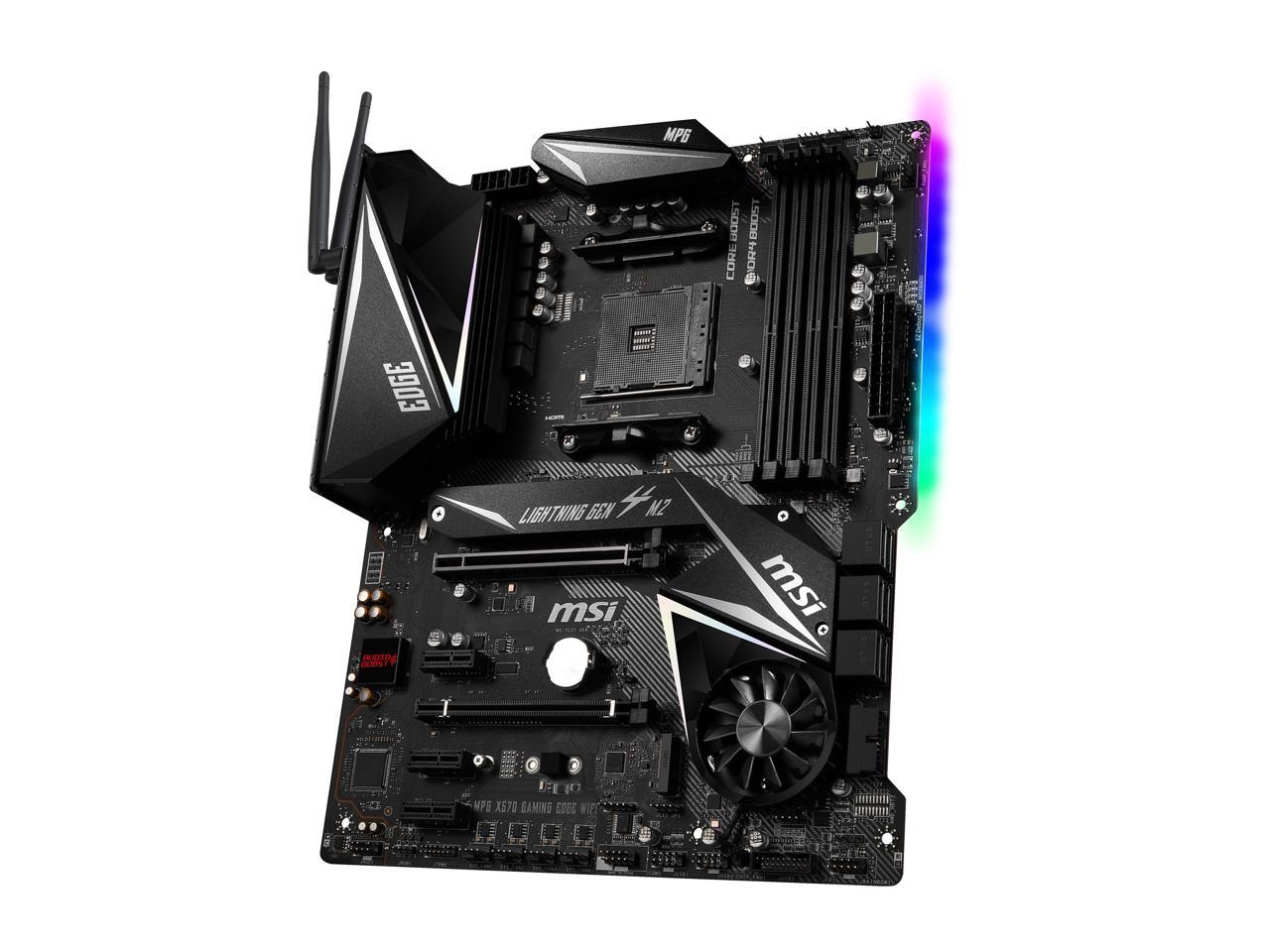 Msi Mpg X570 Gaming Edge Wifi Gaming Motherboard Amd Am4 Sata 6Gb/S M.2 Usb 3.2 Gen 2 Hdmi Atx