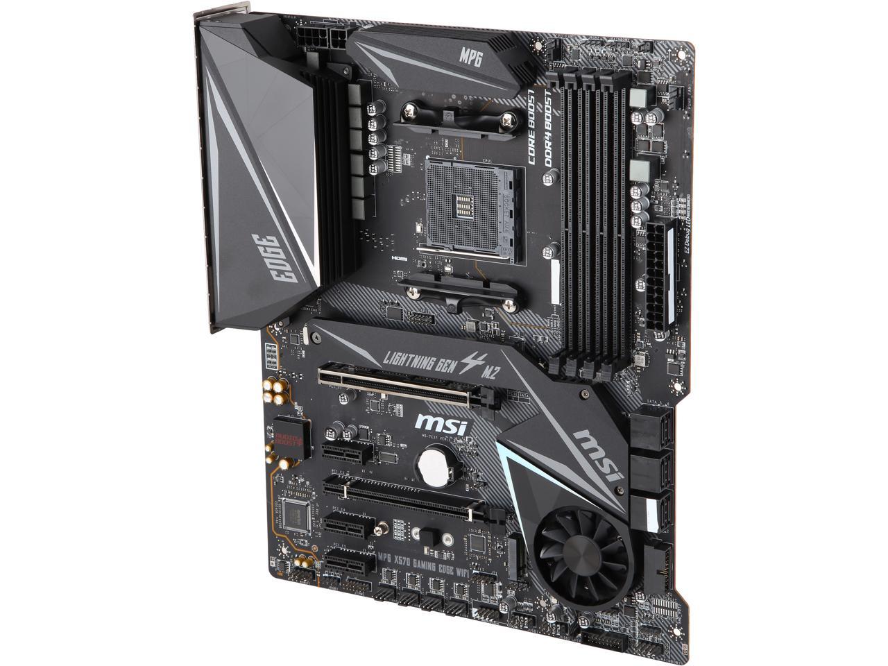 Msi Mpg X570 Gaming Edge Wifi Gaming Motherboard Amd Am4 Sata 6Gb/S M.2 Usb 3.2 Gen 2 Hdmi Atx