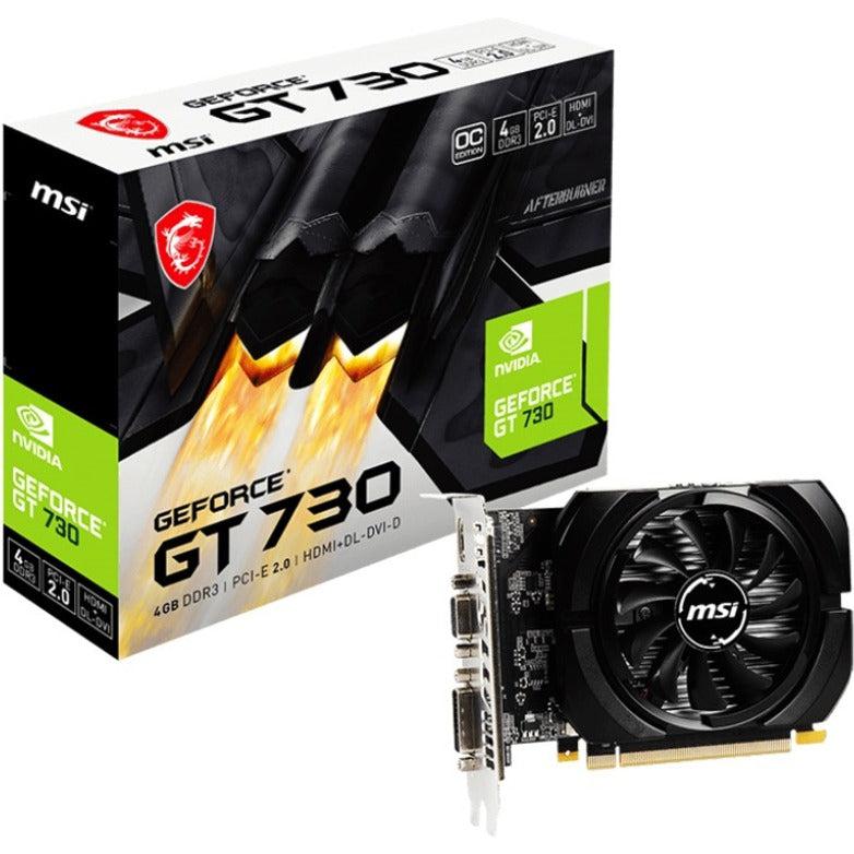 Msi Nvidia Geforce Gt 730 N730K-4Gd3/Ocv1 4Gb Ddr3 Dl-Dvi-D/D-Sub/Hdmi Pci-Express Video Card