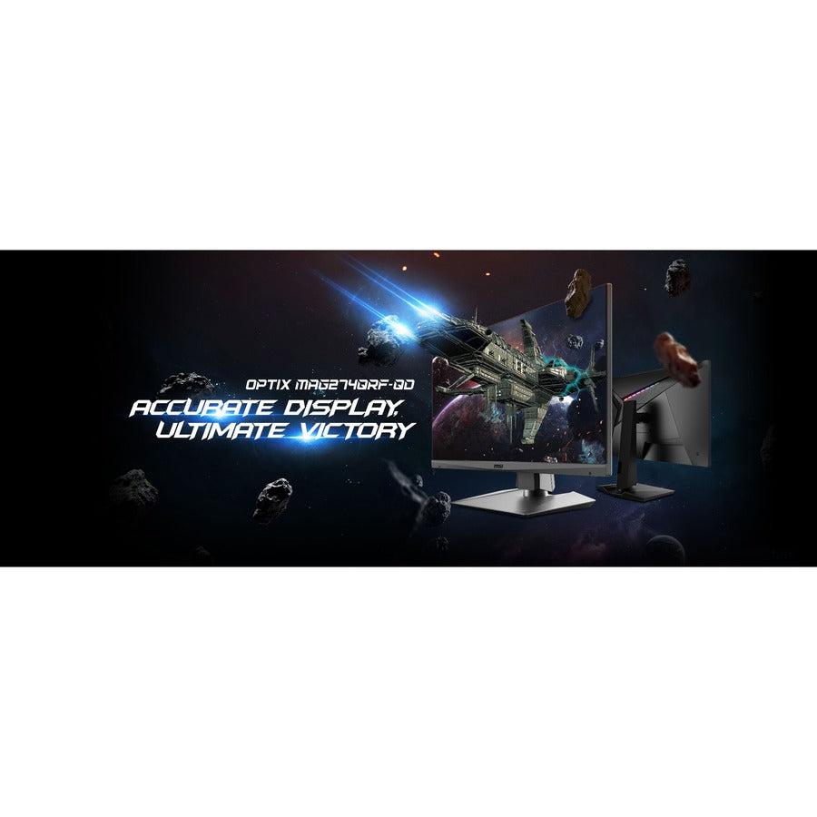 Msi Optix Mag274Qrf-Qd 27 Inch Wqhd Rapid Ips 1000:1 1Ms Hdmi/Displayport Anti-Glare Monitor