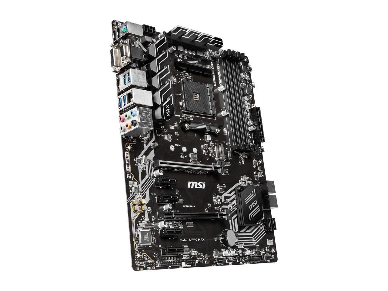 Msi Pro B450-A Pro Max Am4 Amd B450 Sata 6Gb/S Atx Amd Motherboard