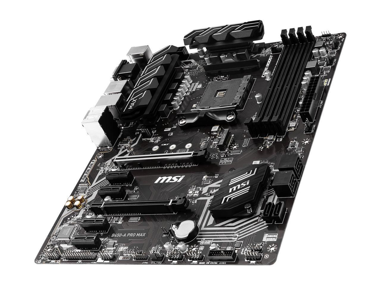 Msi Pro B450-A Pro Max Am4 Amd B450 Sata 6Gb/S Atx Amd Motherboard