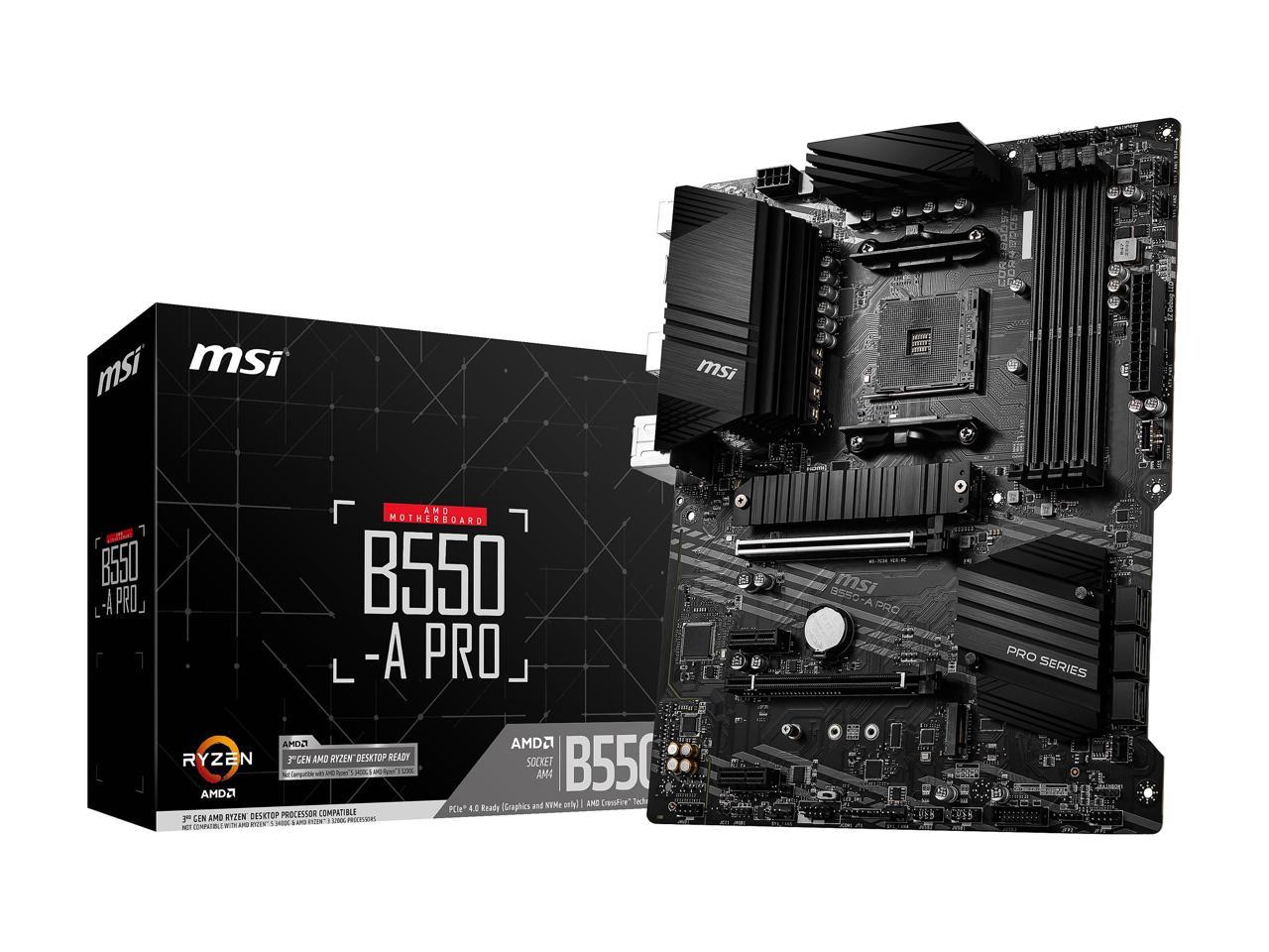 Msi Pro B550-A Pro Am4 Amd B550 Sata 6Gb/S Atx Amd Motherboard