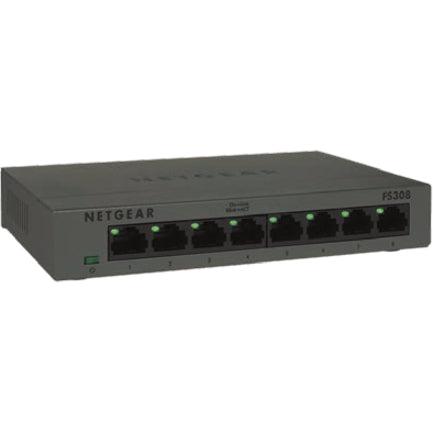 NETGEAR Gigabit Switch 8 Port - Unmanaged Ethernet Hub | GS308 GS308-300PAS