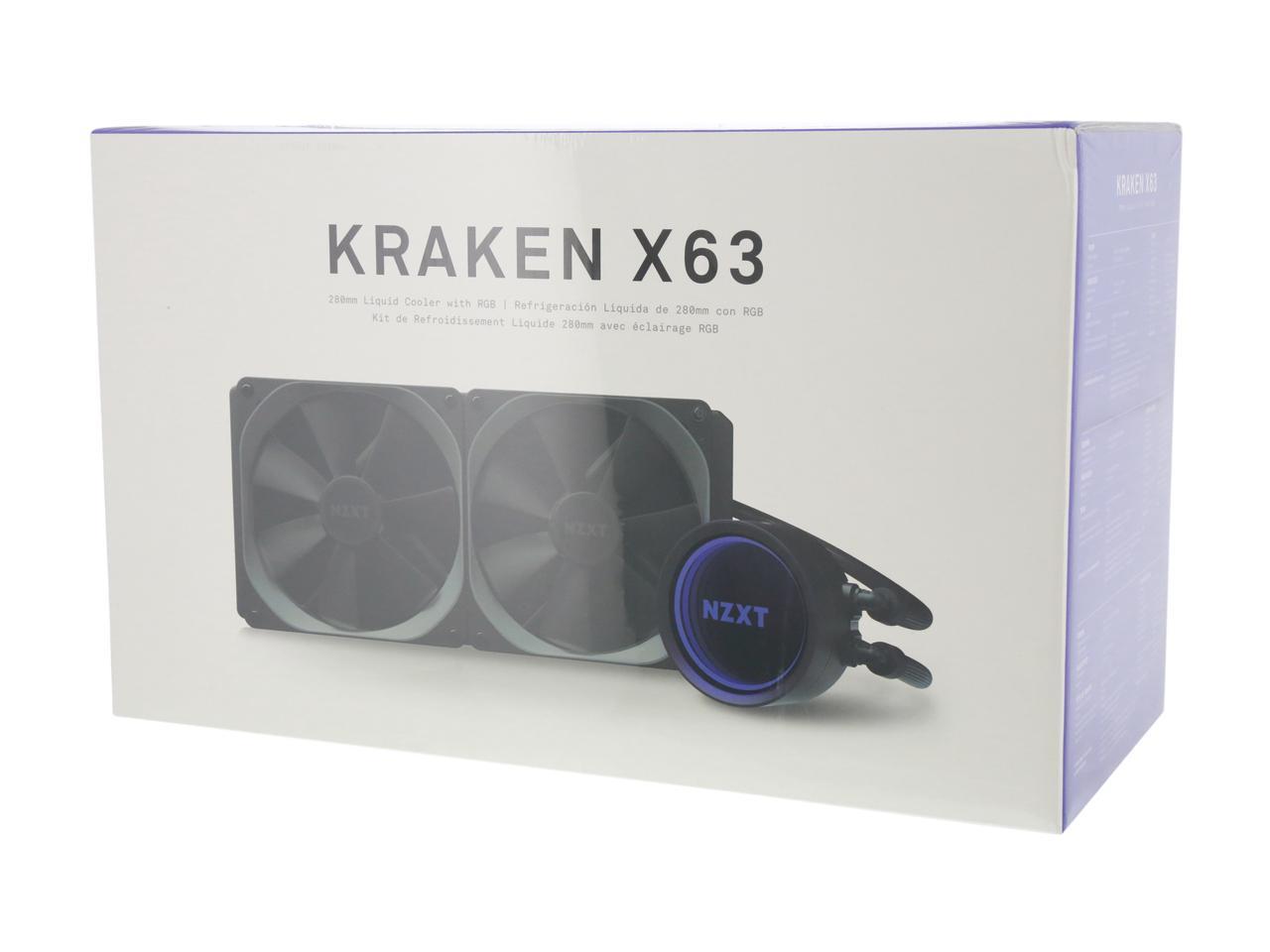 Nzxt Kraken X63 280Mm - Rl-Krx63-01 - Aio Rgb Cpu Liquid Cooler - Rotating Infinity Mirror Design