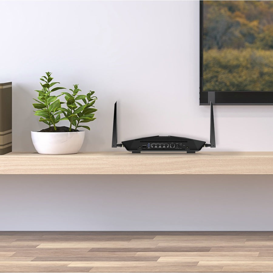 Netgear LAX20 Wi-Fi 6 IEEE 802.11ax 1 SIM Cellular, Ethernet Modem/Wireless Router LAX20-100NAS