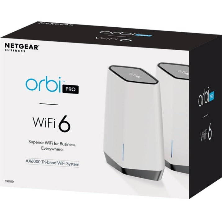 Netgear Orbi Pro Wi-Fi 6 IEEE 802.11ax Ethernet Wireless Router SXK80-100NAS