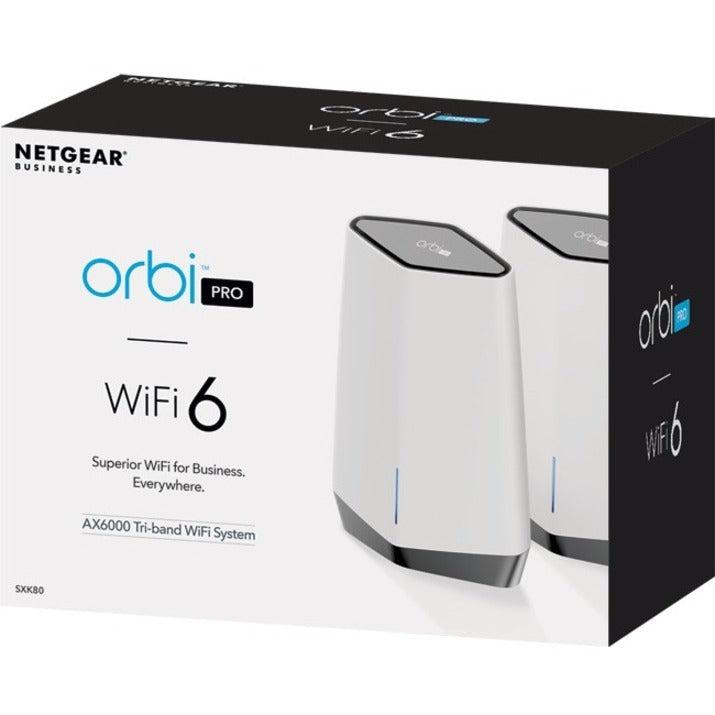 Netgear Orbi Pro Wi-Fi 6 IEEE 802.11ax Ethernet Wireless Router SXK80B4-100NAS