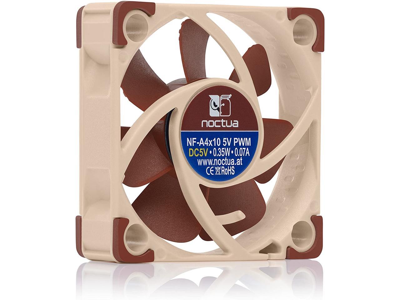 Noctua Nf-A4X10 5V Pwm, Premium Quiet Fan With Usb Power Adaptor Cable, 4-Pin, 5V Version (40X10Mm, Brown)