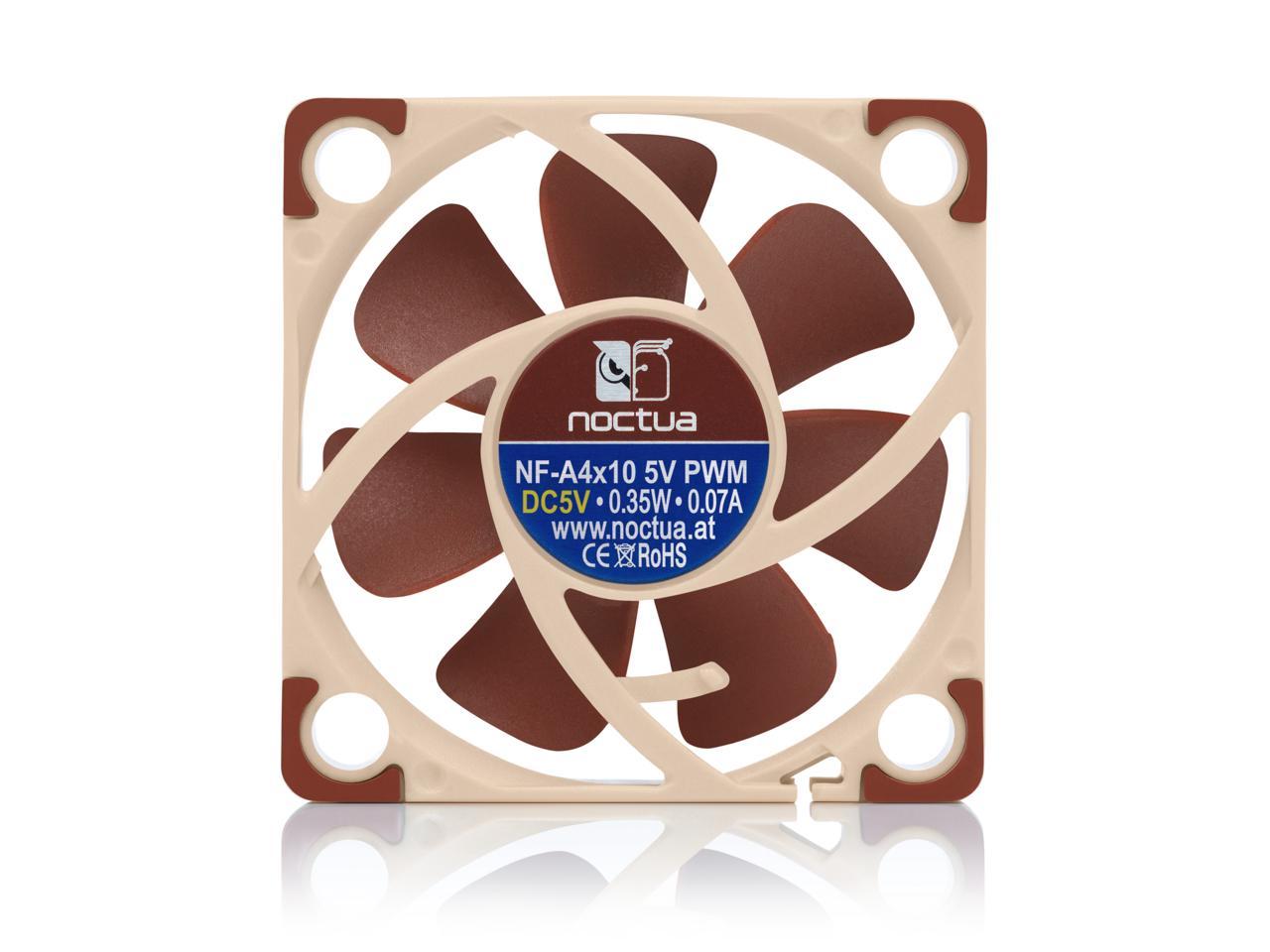 Noctua Nf-A4X10 5V Pwm, Premium Quiet Fan With Usb Power Adaptor Cable, 4-Pin, 5V Version (40X10Mm, Brown)