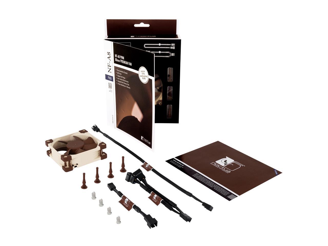 Noctua Nf-A8 Pwm, Premium Quiet Fan, 4-Pin (80Mm, Brown)