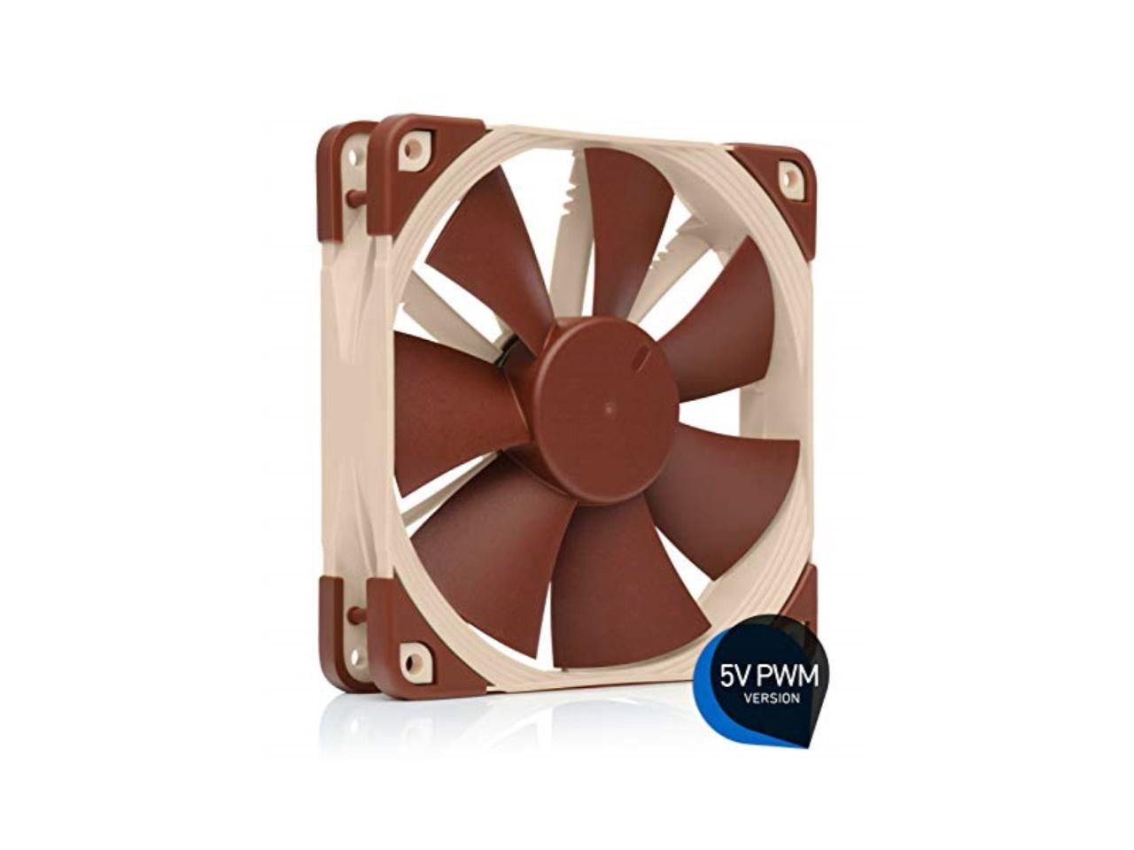 Noctua Nf-F12 5V Pwm, Premium Quiet Fan With Usb Power Adaptor Cable, 4-Pin, 5V Version (120Mm, Brown)