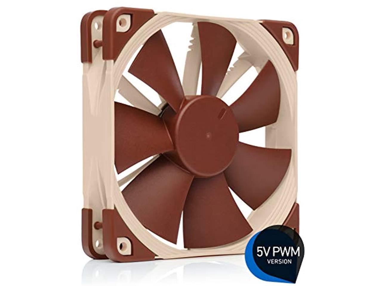 Noctua Nf-F12 5V Pwm, Premium Quiet Fan With Usb Power Adaptor Cable, 4-Pin, 5V Version (120Mm, Brown)
