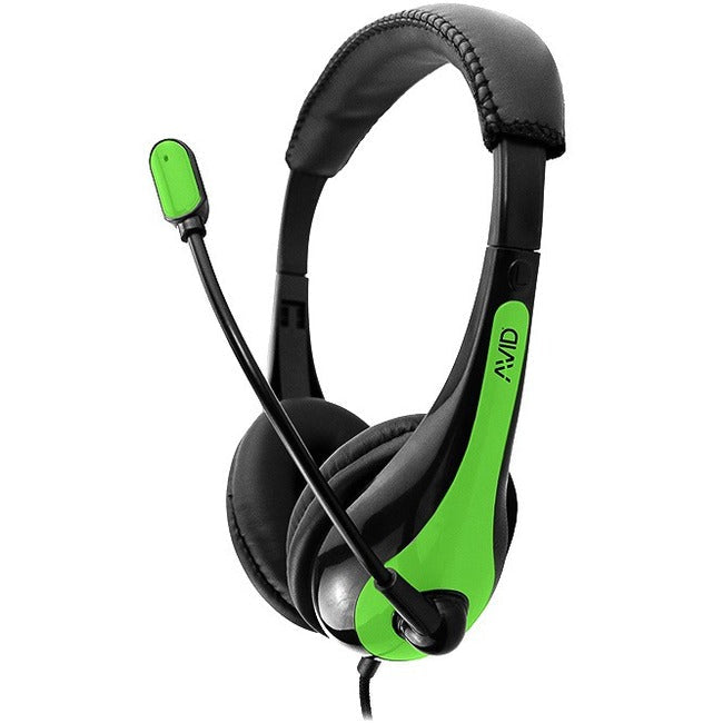 Noise Canceling Headset with Microphone - Education Wired Audio | ErgoGuys 1EDUAE36GREEN