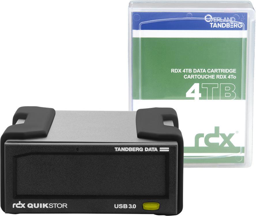 Overland-Tandberg Rdx External Drive Kit With 4Tb Cartridge, Black, Usb3+