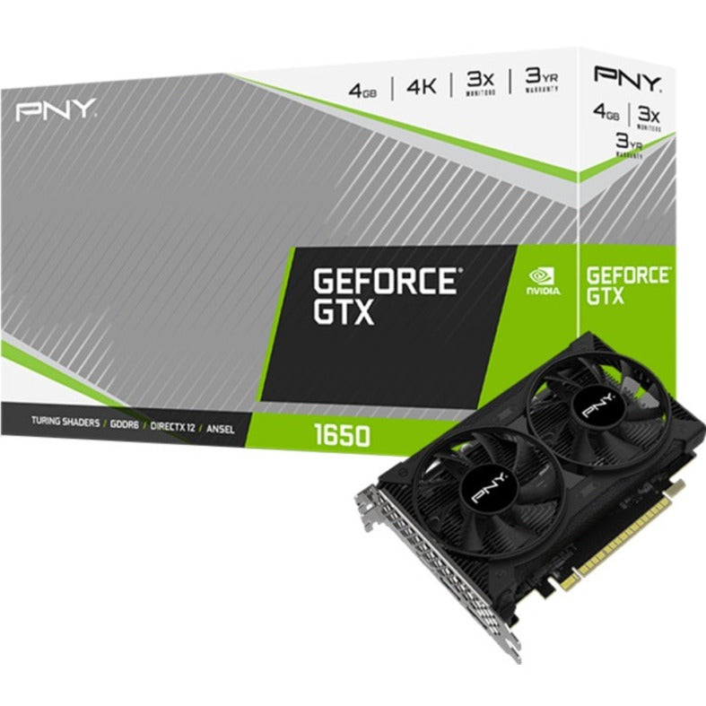 PNY NVIDIA GeForce GTX 1650 Graphic Card - 4 GB GDDR6 VCG16504D6DFPPB