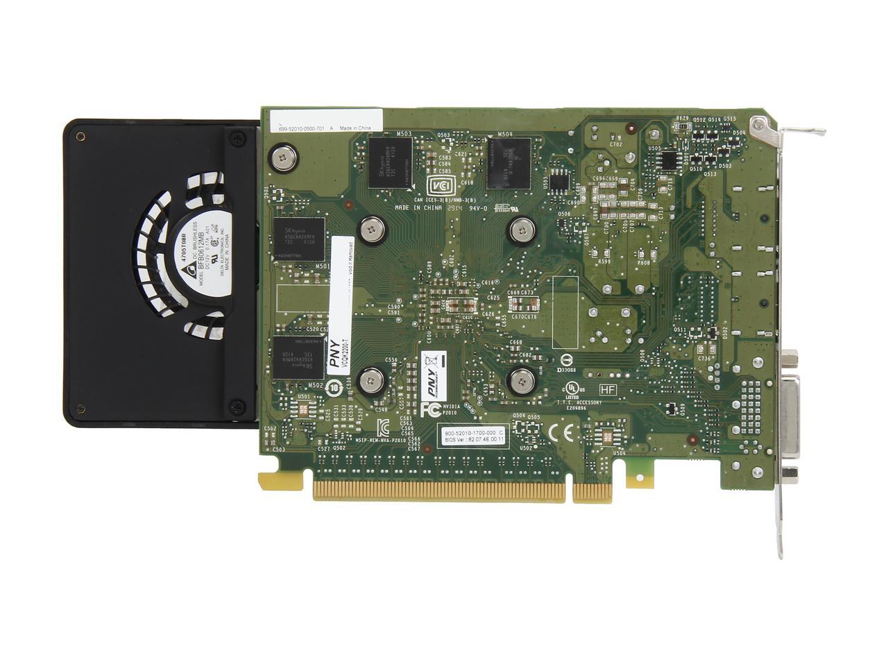 Pny Quadro K2200 Vcqk2200-Pb 4Gb 128-Bit Gddr5 Pci Express 2.0 X16 Plug-In Card Workstation Video Card