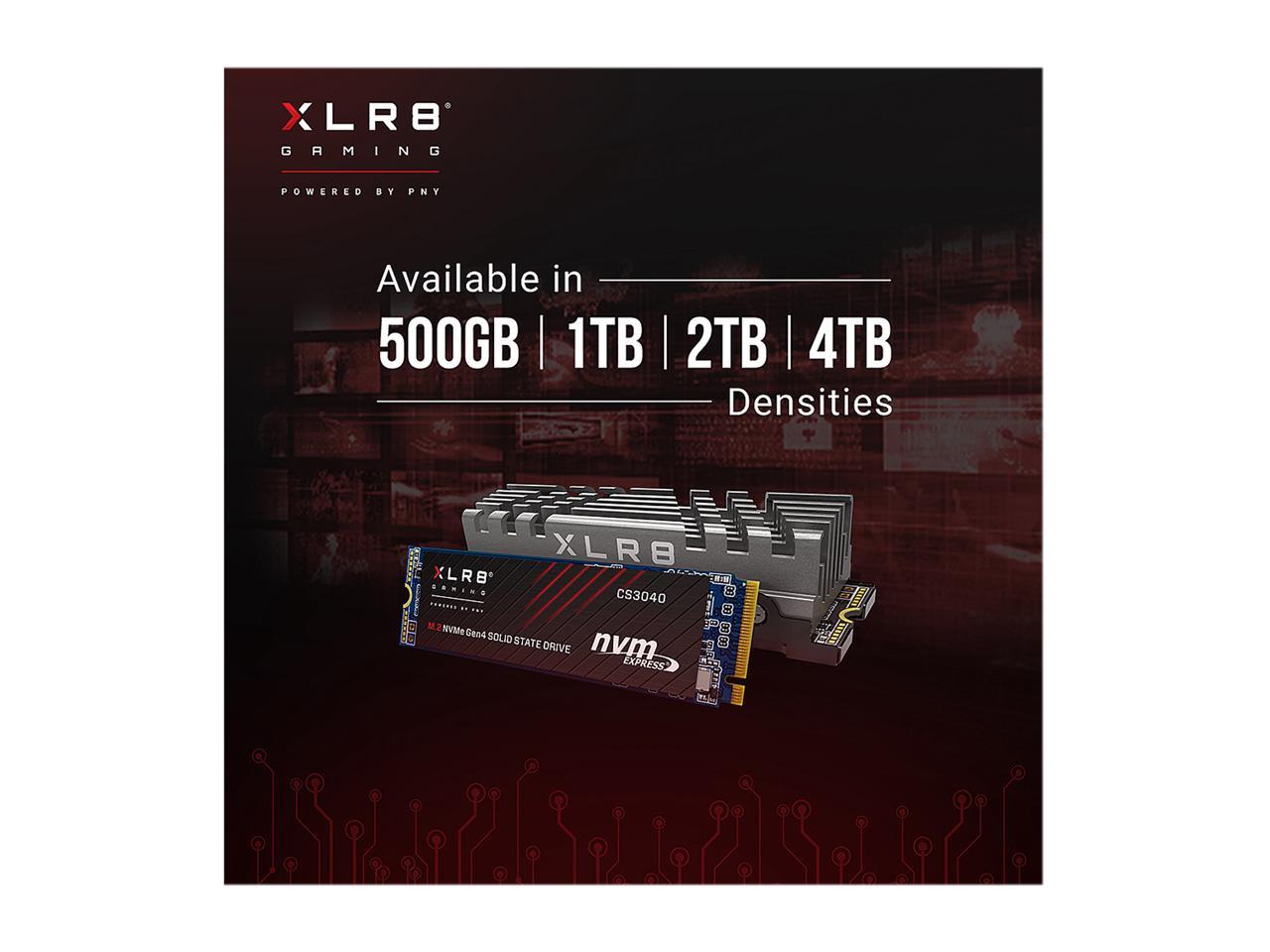 Pny Xlr8 Cs3040 1Tb M.2 Nvme Gen4 X4 Internal Solid State Drive (Ssd) With Heatsink - M280Cs3040Hs-1Tb-Rb