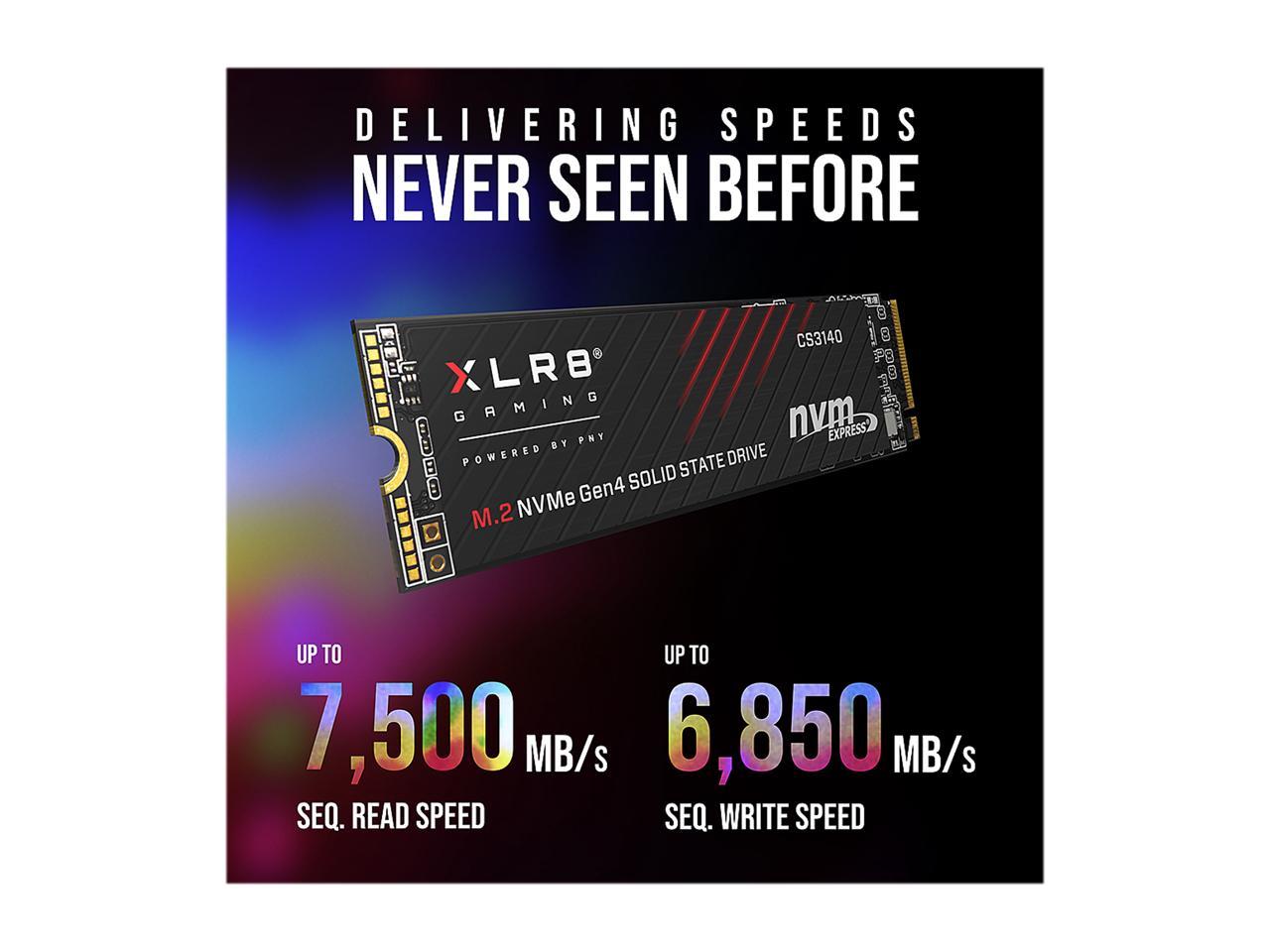 Pny Xlr8 Cs3140 M.2 2280 2Tb Pci-Express 4.0 X4, Nvme 1.4 3D Nand Internal Solid State Drive (Ssd) M280Cs3140Hs-2Tb-Rb