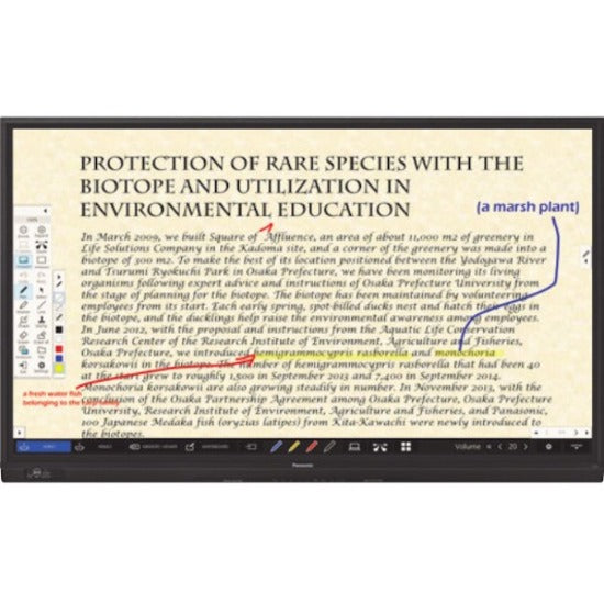 Panasonic TH-65BQ1W 65 Class LCD Touchscreen Monitor - 16:9 - 8 ms"