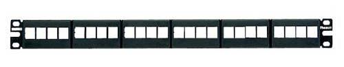 Panduit 24-Port Modular Patch Panel 6 Removable Faceplates 1U