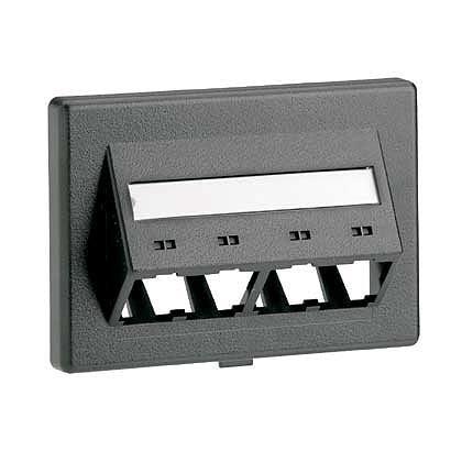 Panduit Cffpebsl4Bl Wall Plate/Switch Cover Black