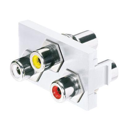 Panduit Chr3Wyrei Socket-Outlet 3 X Rca Ivory