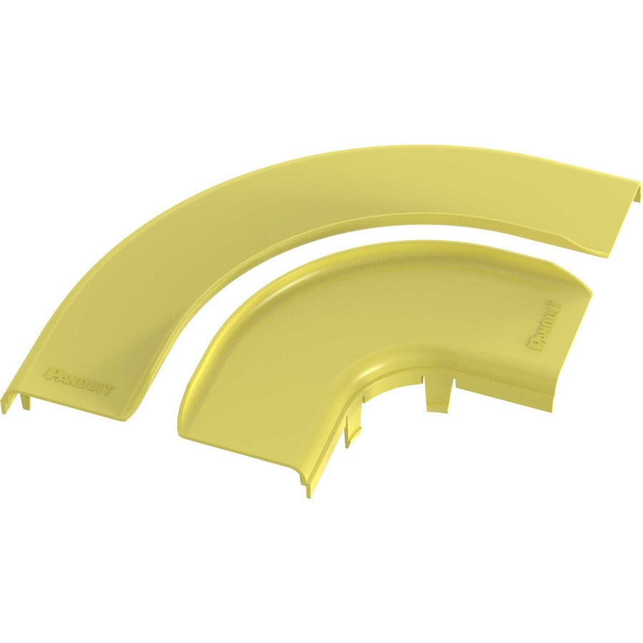 Panduit FiberRunner&reg; Split Cover, Horizontal Right-Angle, 6x4, Yellow FRRASC6LYL