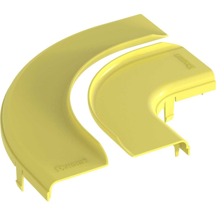 Panduit FiberRunner&reg; Split Cover, Horizontal Right-Angle, 6x4, Yellow FRRASC6LYL