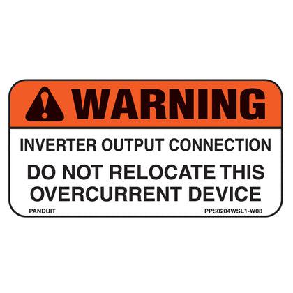 Panduit Pps0204Wsl1-W08 Self-Adhesive Label Rectangle Black, Orange, White 50 Pc(S)