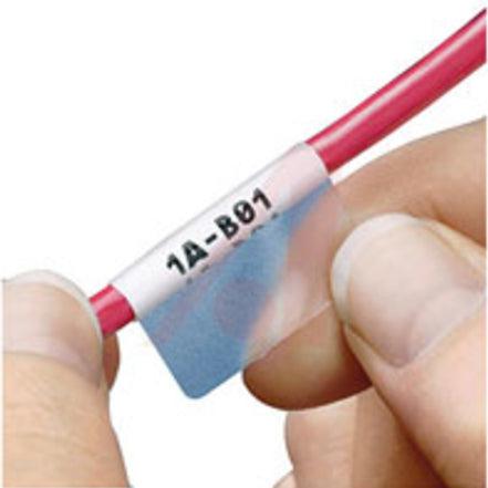 Panduit S100X225Vaty Self-Adhesive Label Rounded Rectangle Transparent, White