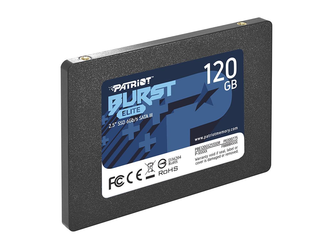Patriot Burst Elite 2.5" 120Gb Sata Iii Internal Solid State Drive (Ssd) Pbe120Gs25Ssdr