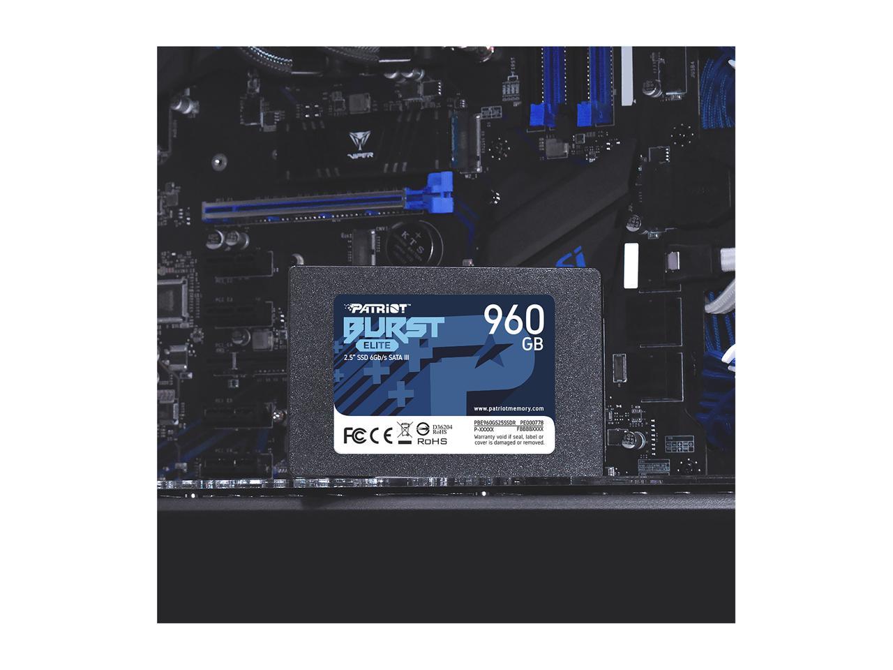 Patriot Burst Elite 2.5" 960Gb Sata Iii Internal Solid State Drive (Ssd) Pbe960Gs25Ssdr