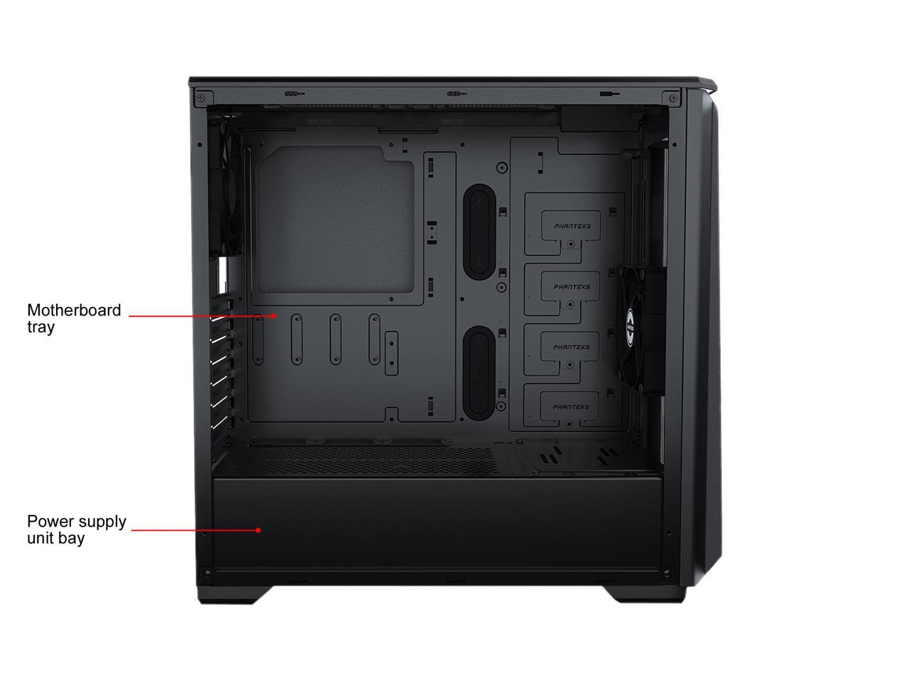 Phanteks Eclipse P400A Ph-Ec400Atg_Bk01 Black Steel / Tempered Glass Atx Mid Tower Computer Case