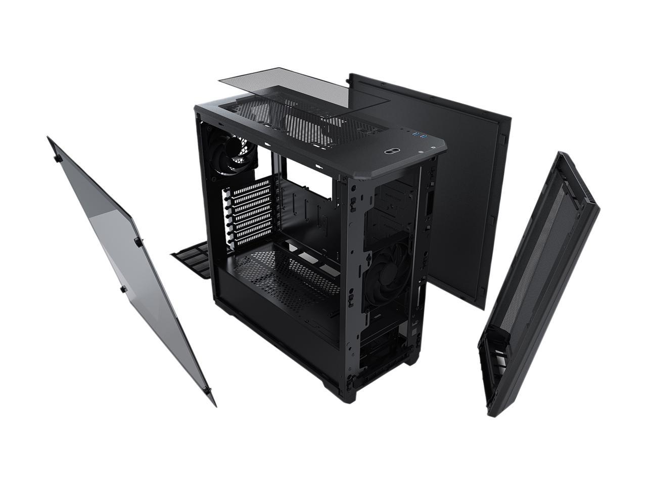 Phanteks Eclipse P400A Ph-Ec400Atg_Bk01 Black Steel / Tempered Glass Atx Mid Tower Computer Case