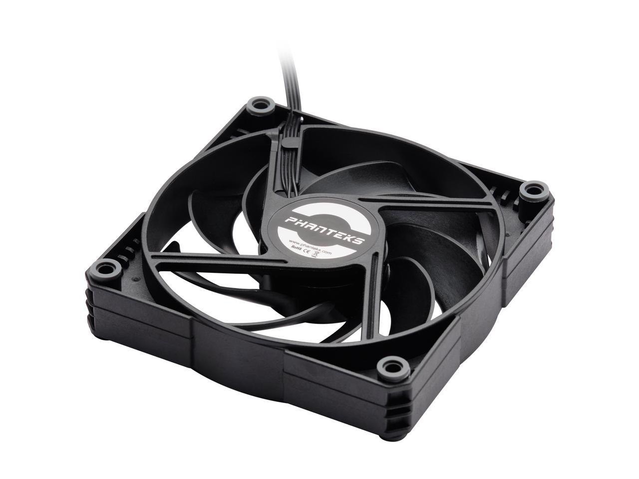 Phanteks Sk120 Pwm Fan - 120Mm Fan, High Airflow Nine-Blade Design, Rubber Dampening Washers - Black Non Led