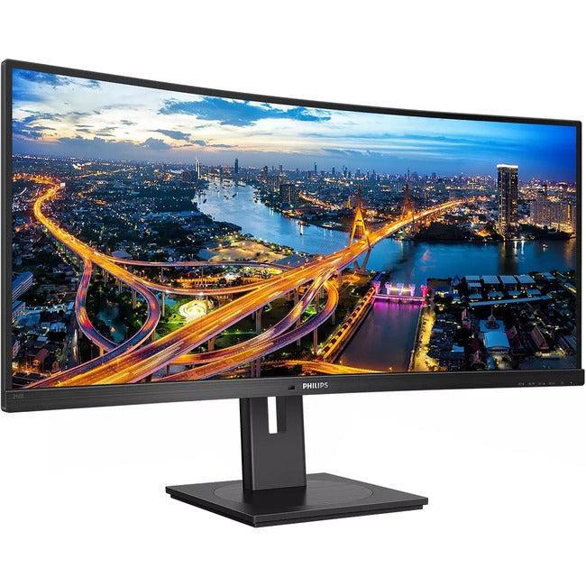 Philips Ultrawide 346B1C 34 Class WQHD Curved Screen LCD Monitor - 21:9 - Textured Black"