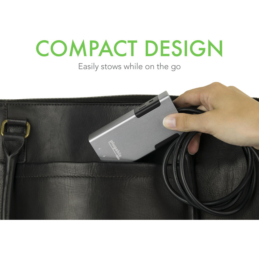 Plugable 2-Outlet Travel Power Strip with Built-In 3-Port 20W USB Universal Smart Charger PS2-USB3