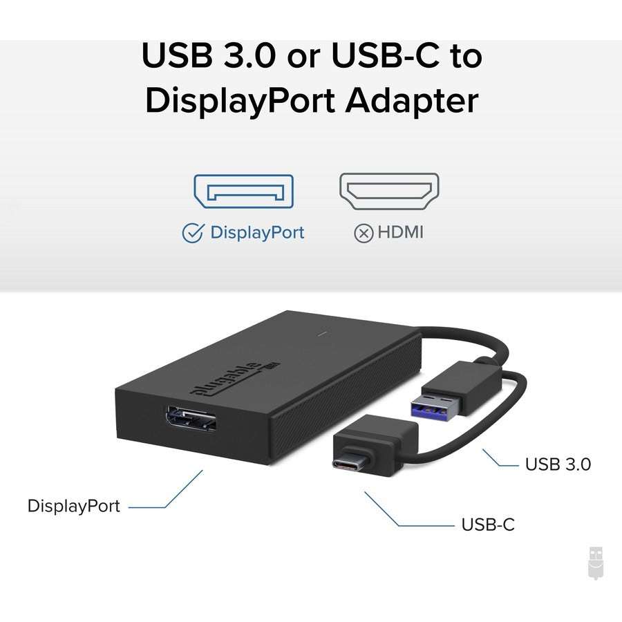 Plugable DisplayPort/USB-C/USB Audio/Video Adapter UGA-DP-S
