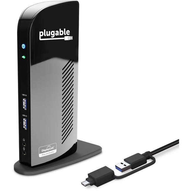 Plugable Laptop Docking Station Dual Monitor for USB-C or USB 3.0 UD-3900C