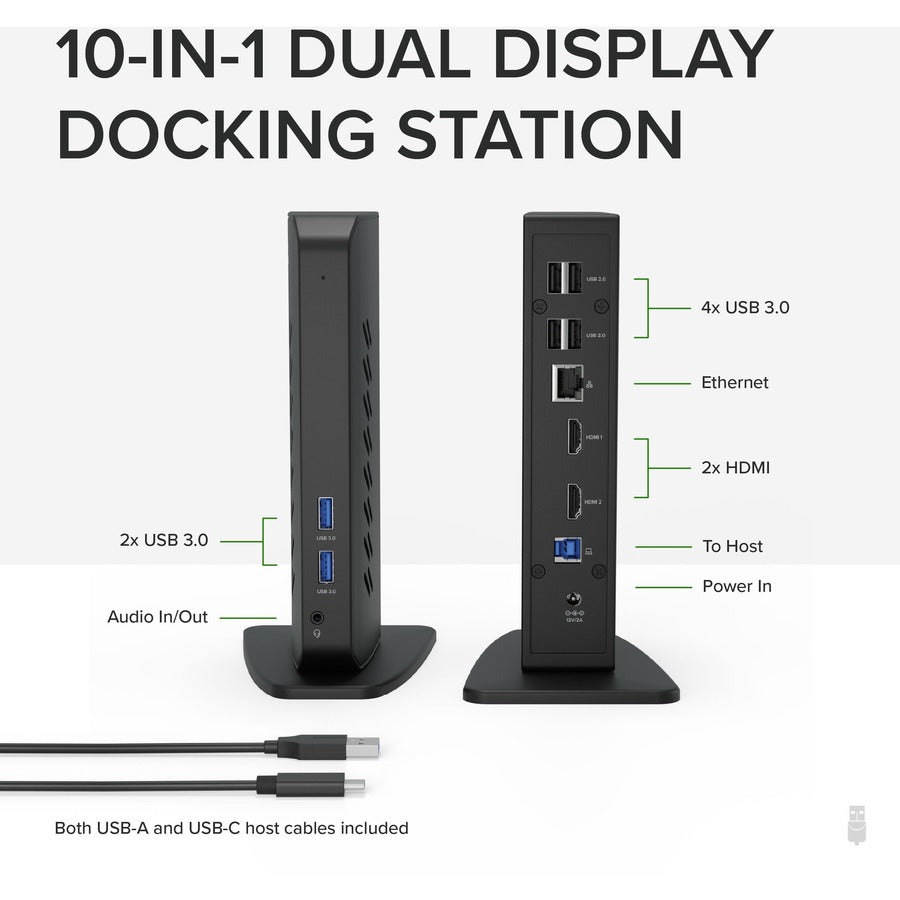 Plugable USB 3.0 and USB-C Universal Laptop Docking Station for Windows and Mac UD-3900Z