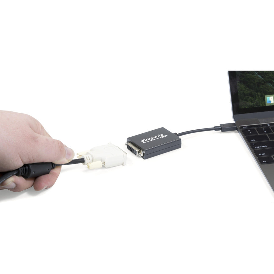 Plugable USB C to DVI Adapter - Connect Your USB-C Laptop to a DVI Display up to 1920x1200 USBC-DVI