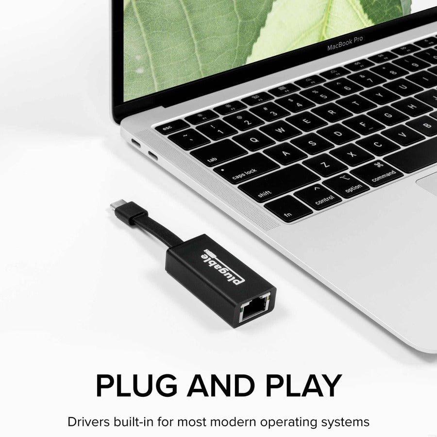 Plugable USB C to Ethernet Adapter, Fast and Reliable Gigabit Speed USBC-TE1000