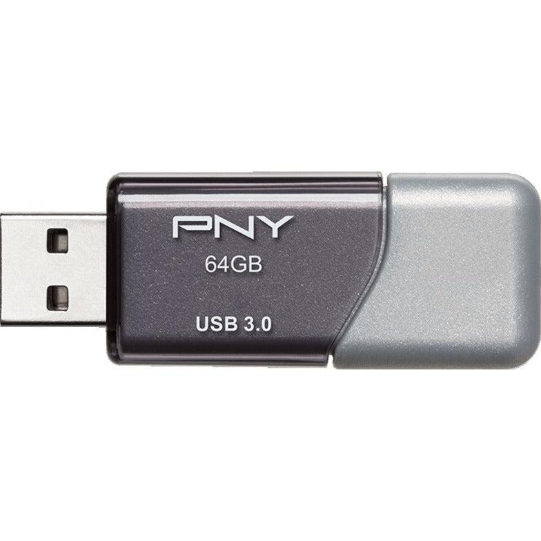 Pny 64Gb Usb 3.0 Usb Flash Drive Usb Type-A 3.2 Gen 1 (3.1 Gen 1) Silver