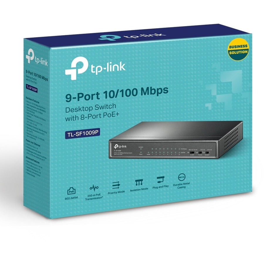 PoE Switch 8 Port Desktop - Business Ethernet Network Solution | TL-SF1009P
