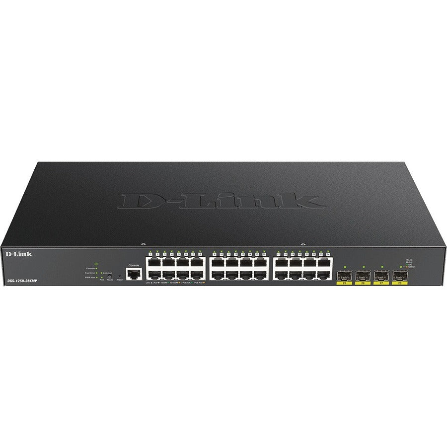 PoE+ Switch - D-Link DGS-1250-28XMP-6KV Smart Managed 28-Port | D-Link